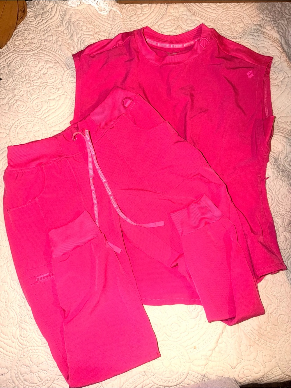 MEDCOUTURE Hot Pink Scrub Set